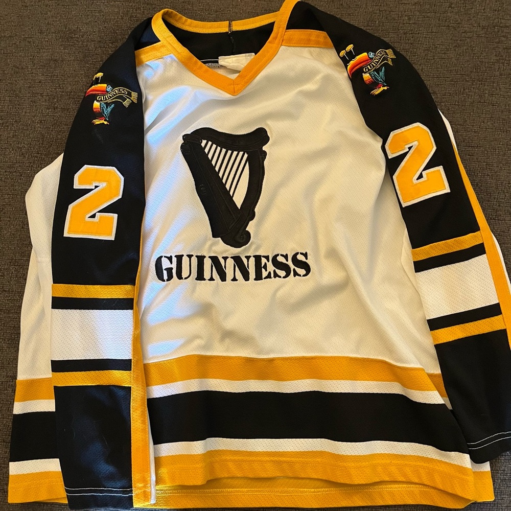 Vintage Guinness Hockey Jersey in Excellent Condition